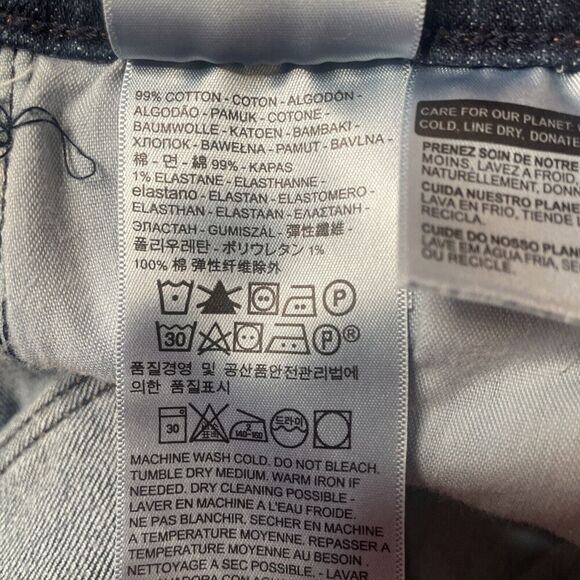 Levi's 505 Straight Women's Size 6 Jeans Dk Wash Denim Classic 90's Lt distress - Picture 11 of 11